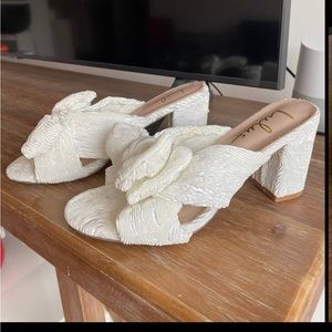 Ivory Knotted Bridal Heels